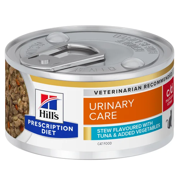 Hill's Prescription Diet Feline c/d Multicare Stress estofado con atún y verduras Latas Humedas Gato 24 x 82 g