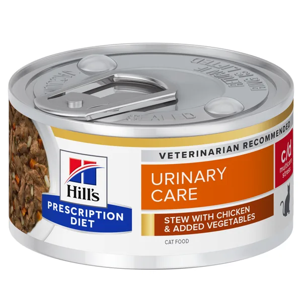 Hill's Prescription Diet Feline c/d Multicare Stress estofado con pollo y verduras Latas Humedas Gato 24 x 82 g