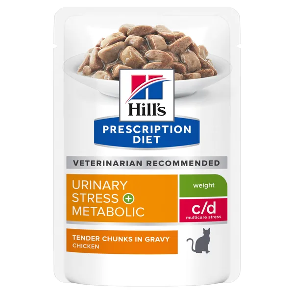 Hill's Prescription Diet Feline c/d Multicare Stress + Metabolic sobres para gato 12 x 85 g
