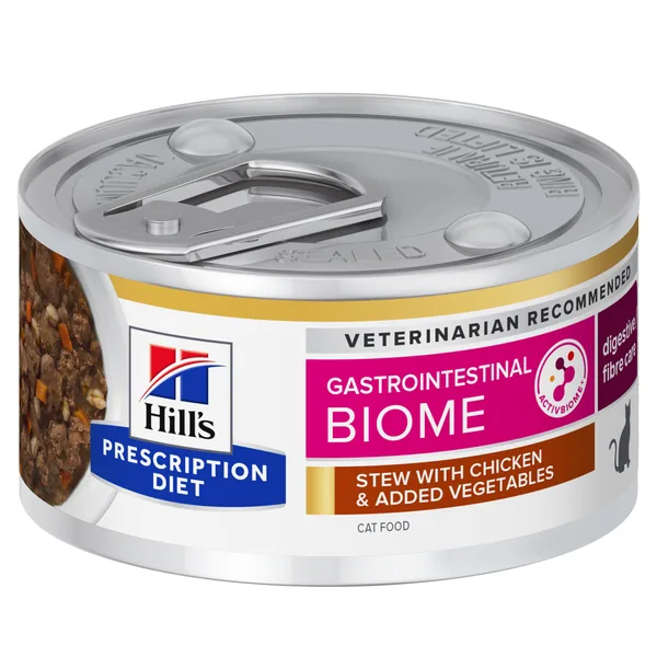 Hill's Prescription Diet Feline Gastrointestinal Biome estofado con pollo y verduras Latas Para Gato 24 x 82 g