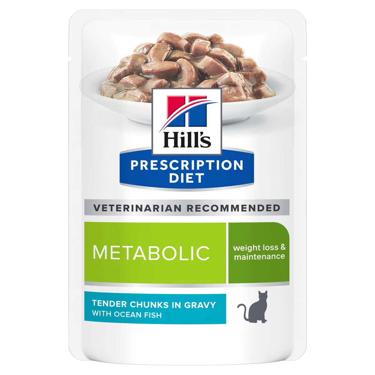 Hill's Prescription Diet Feline Metabolic pescado oceánico sobres para gato 12 x 85 g