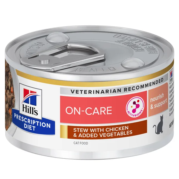 Hill's Prescription Diet Feline ON-Care estofado con pollo y verduras Latas Humedas Para Gato 24 x 82 g