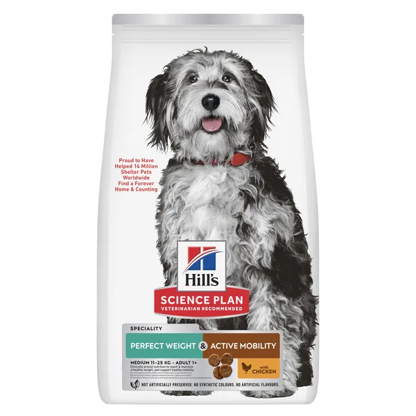 Hill's Science Plan Canine Adult Perfect Weight & Active Mobility Medium Pollo - pienso para perros