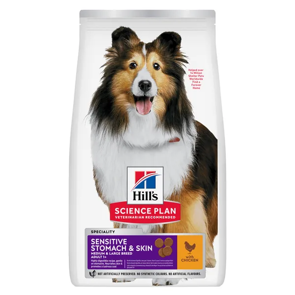 Hill's Science Plan Canine Adult Sensitive Stomach & Skin Medium Pollo - pienso para perros