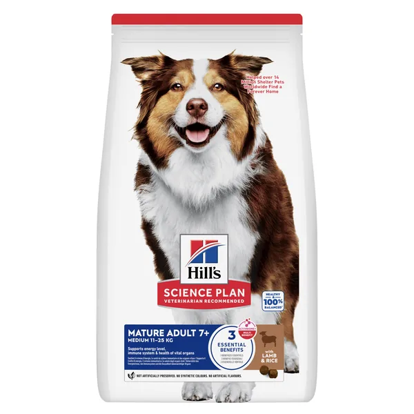 Hill's Science Plan Canine Mature Adult 7+ Medium Cordero & Arroz - pienso para perros