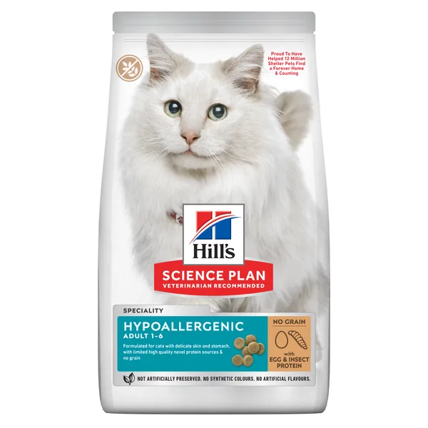 Hill's Science Plan Feline Adult Hypoallergenic Huevo e Insectos