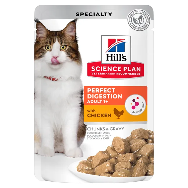 Hill's Science Plan Feline Adult Perfect Digestion Pollo sobres para gato 12 x 85 g