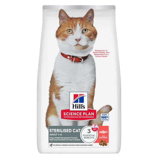 Hill's Science Plan Feline Adult Sterilized Cat Salmón 10kg bg
