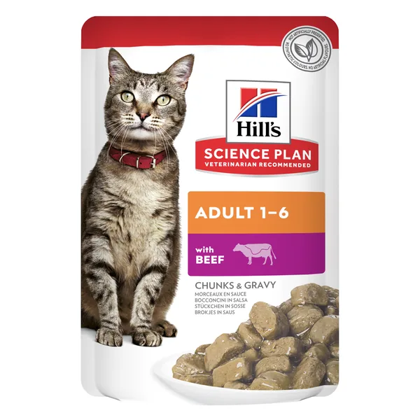 Hill's Science Plan Feline Adult Vacuno sobres para gato 12 x 85 g