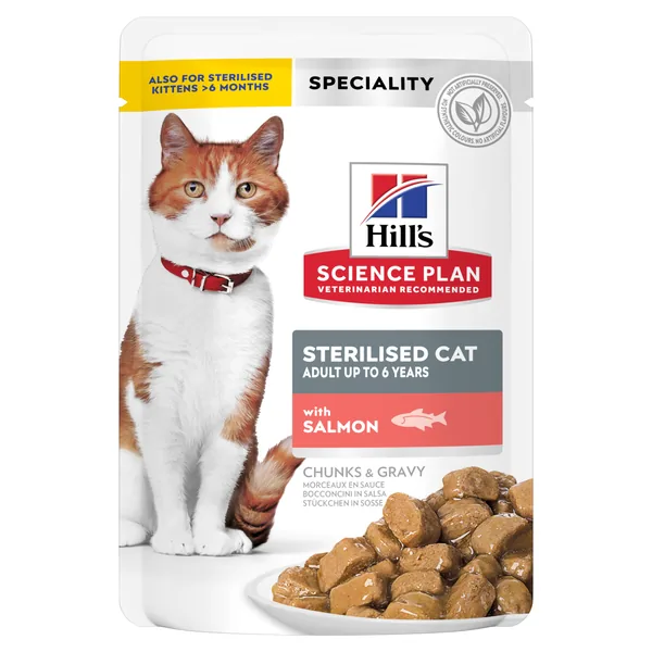 Hill's Science Plan Feline Sterilised Salmón sobres para gato 12 x 85 g