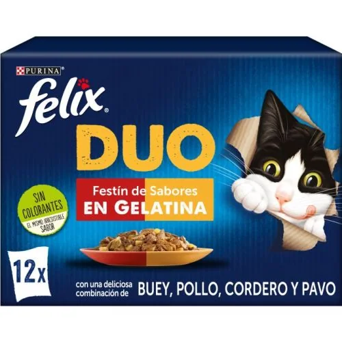 Purina Felix Duo Festín de Sabores en Gelatina 85 g