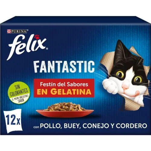 Purina Felix Fantastic Festin de Sabores en Gelatina 85 g