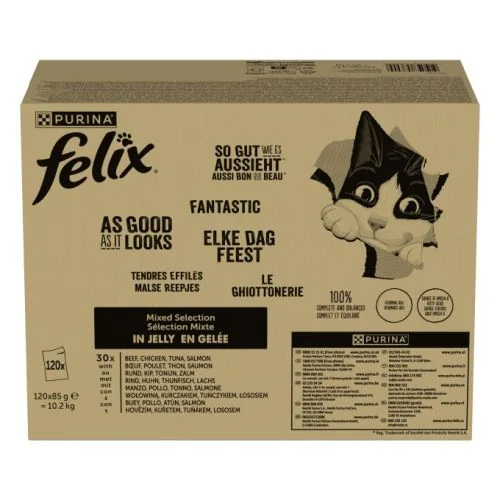 Purina Felix Fantastic Selección de Sabores en Gelatina