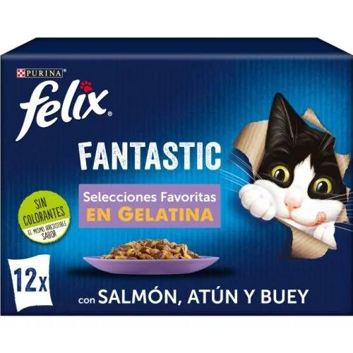 Purina Felix Fantastic Selecciones Favoritas en Gelatina 85 g