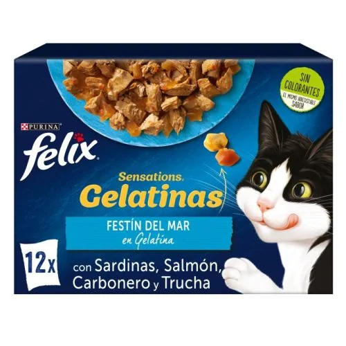 Purina Felix Sensations Festín del Mar en Gelatina 85 g