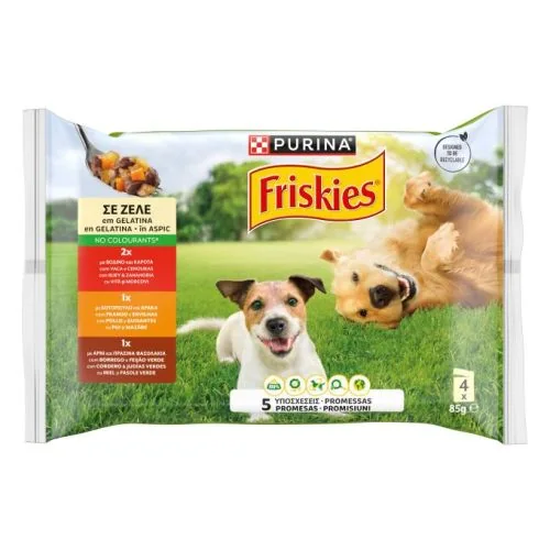 Purina Friskies Adulto con Pollo y Guisantes en Gelatina 85 g