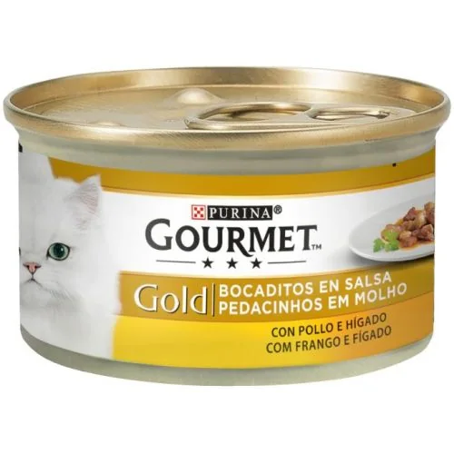 Purina Gourmet Gold Bocaditos en Salsa con Pollo e Hígado 85 g