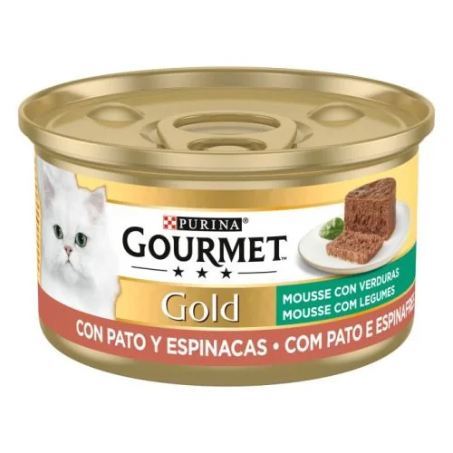 Purina Gourmet Gold Mousse Pato y Espinacas 85 g