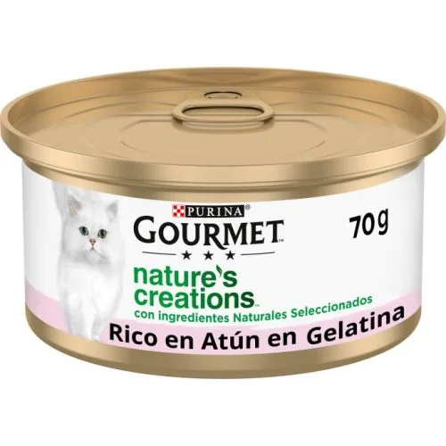 Purina Gourmet Nature's Creations Rico en Láminas de Atún con Gambas en Gelatina 70 g