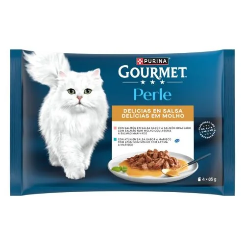 Purina Gourmet Perle Delicias en Salsa con Salmón y Atún 85 g