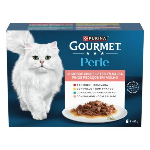 Purina Gourmet Perle Finas Láminas en Salsa Surtido 85 g