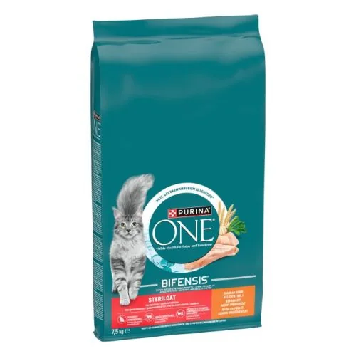 Purina One Bifensis Esterilizado Gato seco Rico en Pollo 7,5 kg