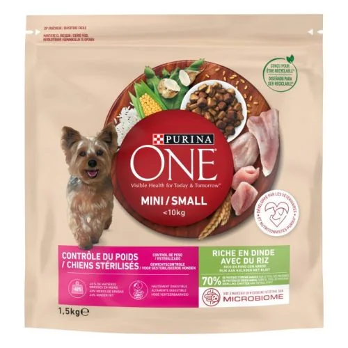 Purina One Weight Control Perro Pavo y Arroz 1,5 kg