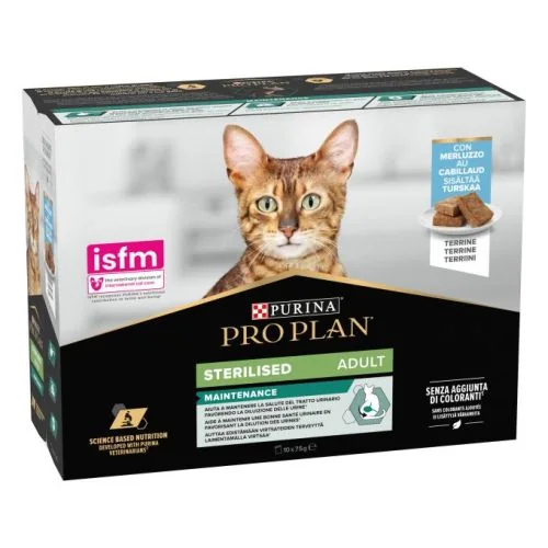 Purina Pro Plan Gato Adulto Esterilizado Multipack Sobres Terrina Bacalao 750 g