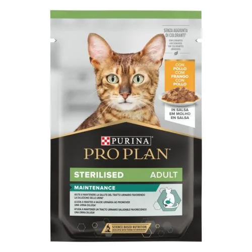 Purina Pro Plan Gato Adulto Sobre Esterilizado Maintenance con Pollo en salsa 85 g