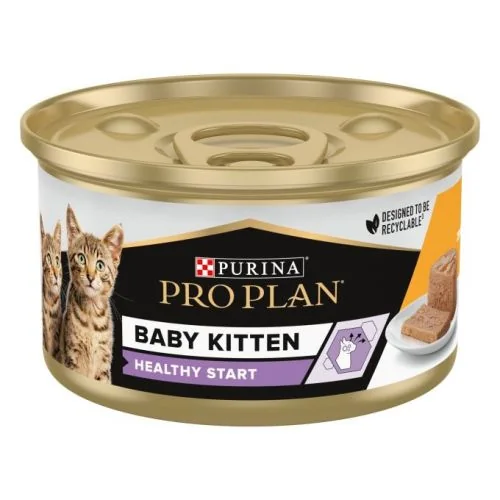 Purina Pro Plan Gato Lata Mousse Baby Kitten Rico en Pollo 85 g