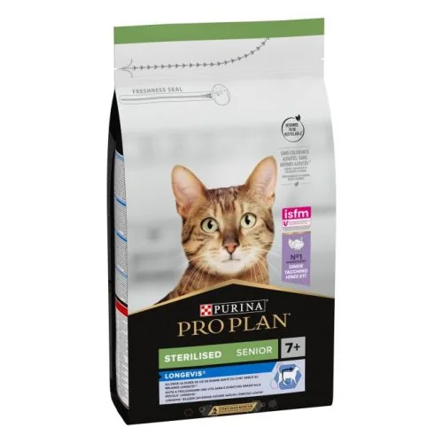 Purina Pro Plan Gato Sterilised Senior 7+ Longevis Pavo