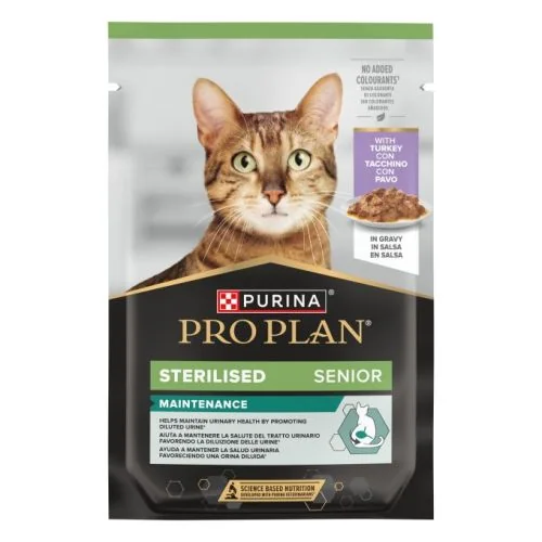 Purina Pro Plan Sterilised Senior 7+ Maintenance con pavo en salsa 85 g