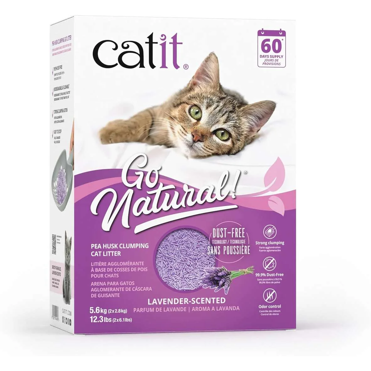Arena para Gatos Aglomerante de Cáscara de Guisante Go Natural