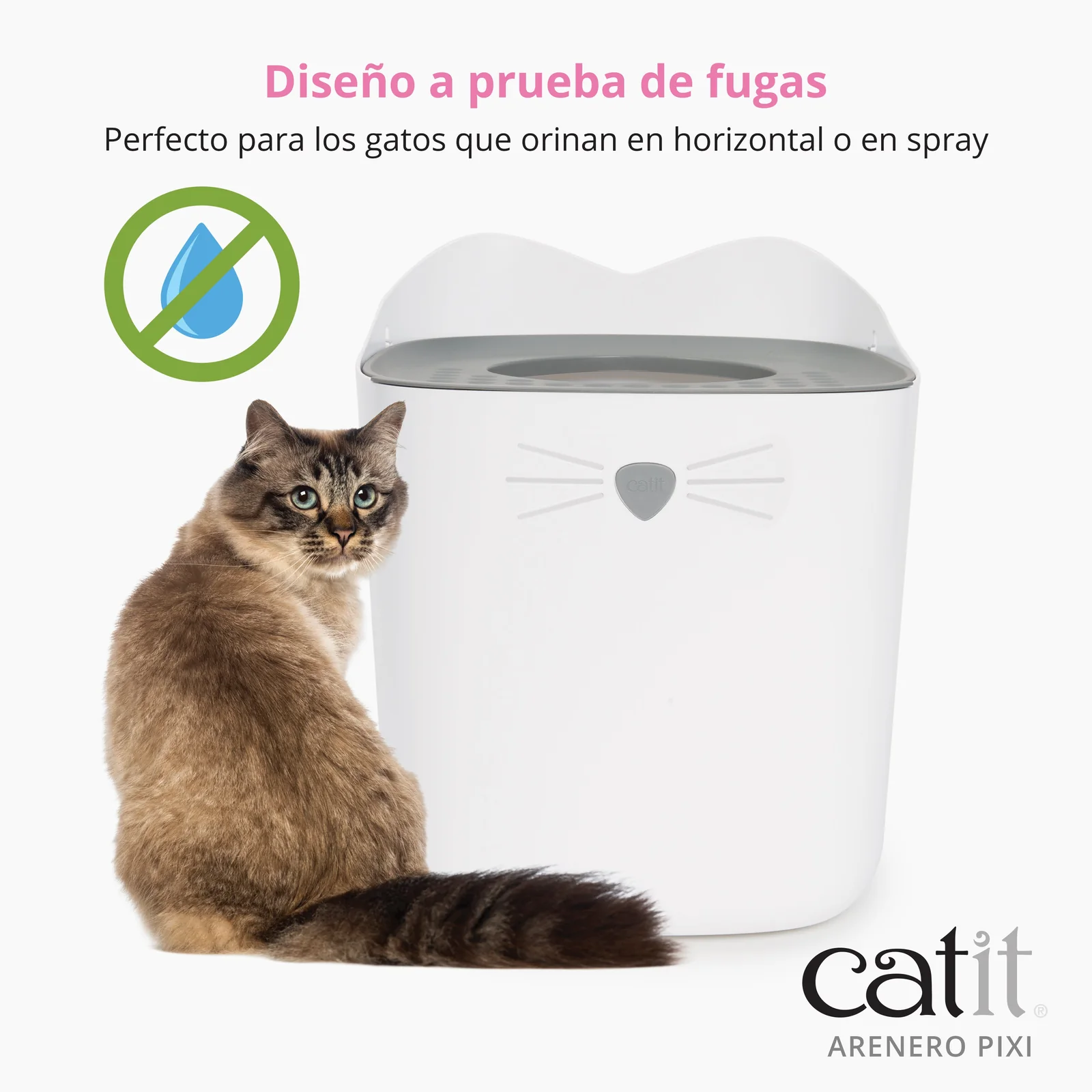 Arenero para gatos con entrada superior Catit PIXI - Imagen 5