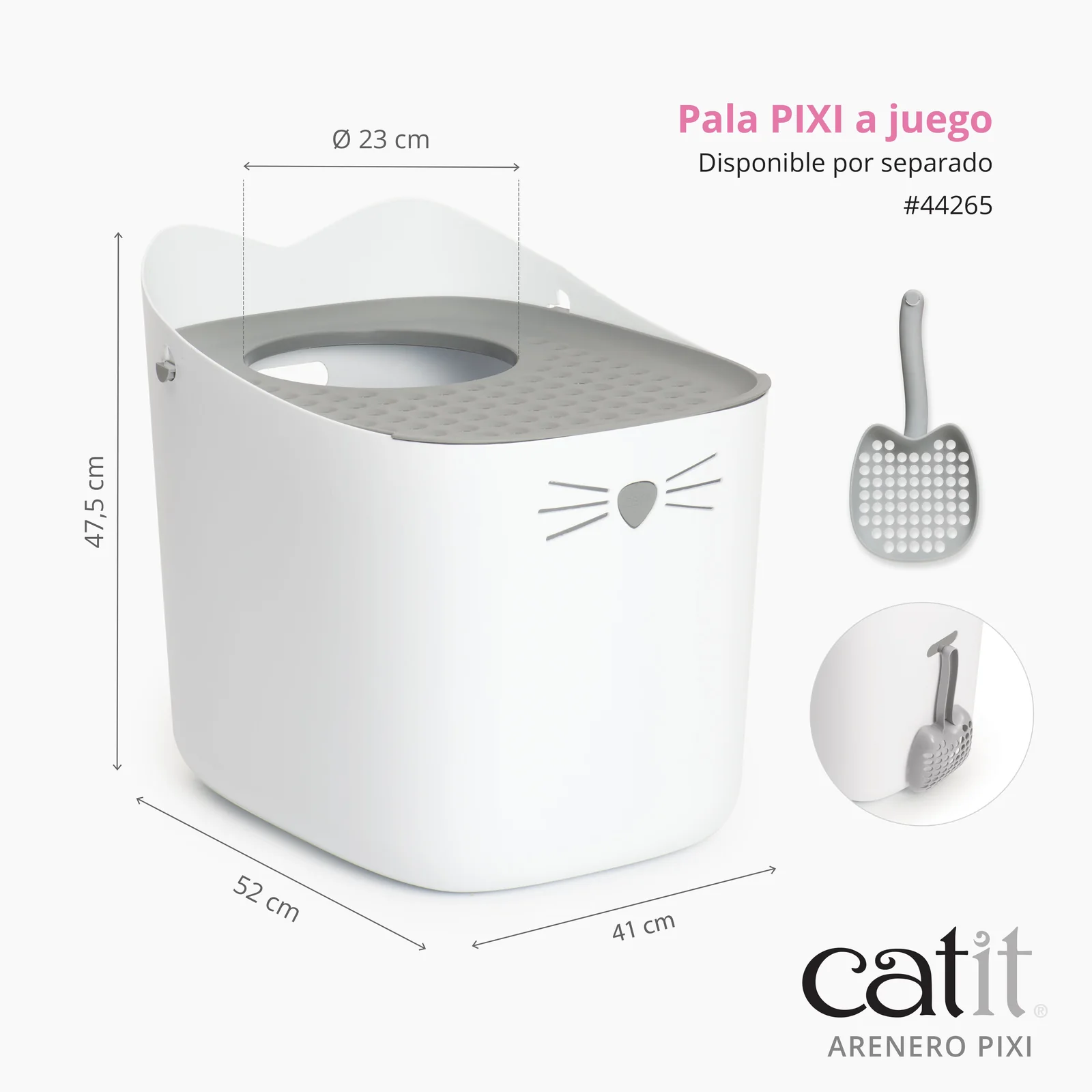 Arenero para gatos con entrada superior Catit PIXI - Imagen 6