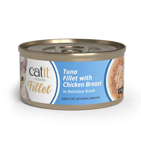 Atún desmenuzado para gatos Catit Cuisine Fillet