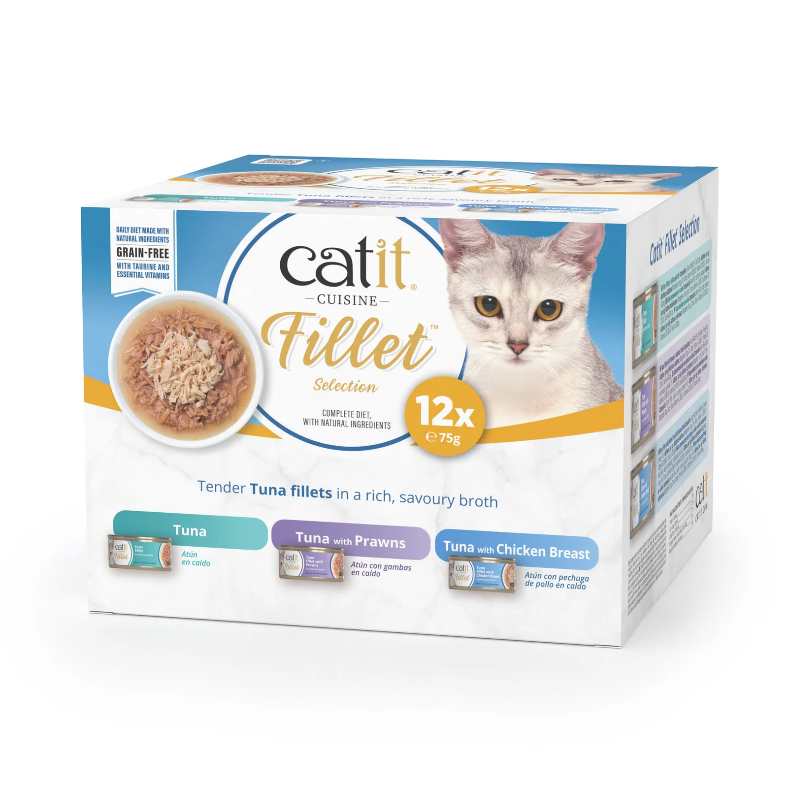 Atún desmenuzado para gatos Catit Cuisine Fillet - Pack variado de 12 - Imagen 3