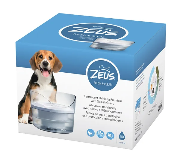 Bebedero fuente para perros pequeños Zeus Fresh & Clear - 1,5L - Imagen 3