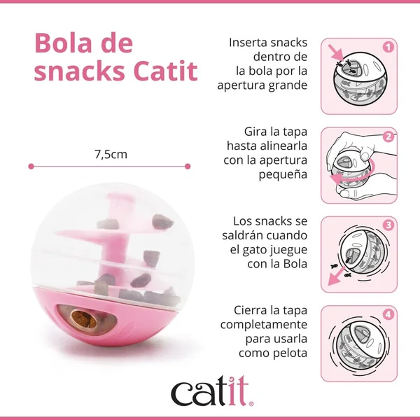 Bola dispensadora de Snacks Catit para gatos