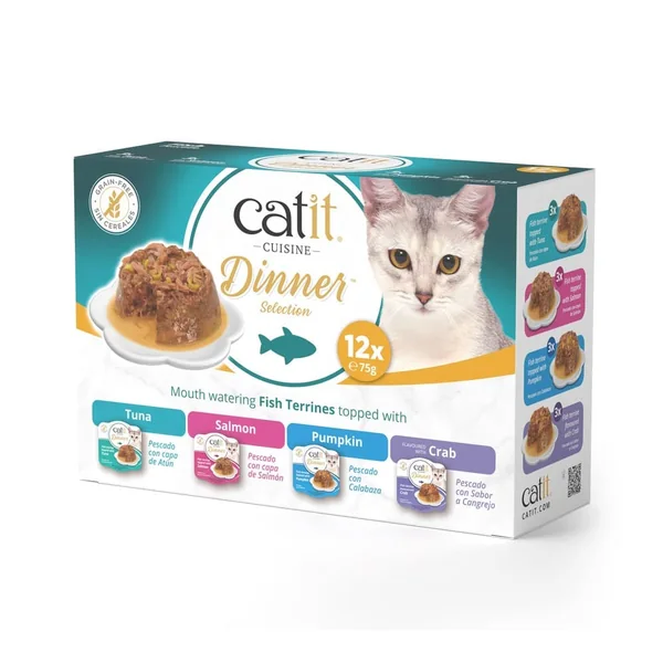 Catit Cuisine Dinner Pescado Variety Pack, 12x75g
