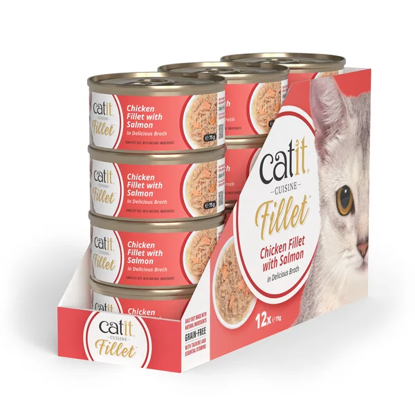 Catit Cuisine Fillet Pollo con Salm¾n en Caldo, 75