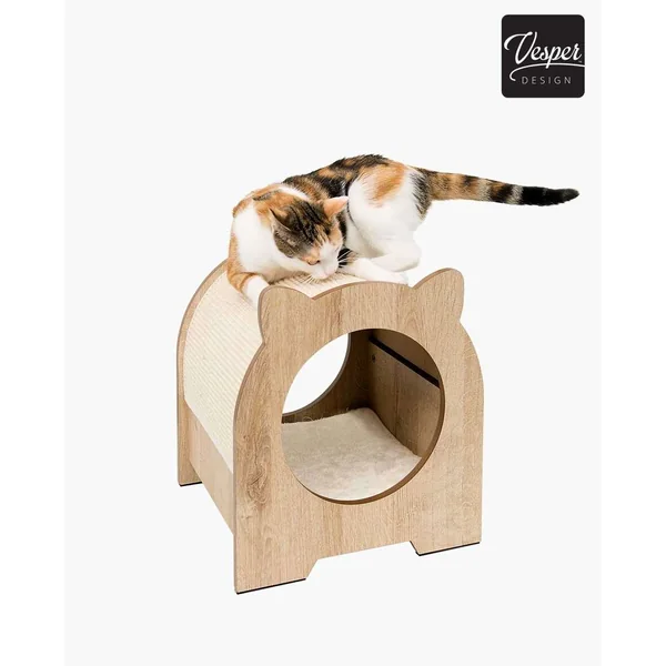 Cueva refugio rascador para gatos Catit Vesper Minou