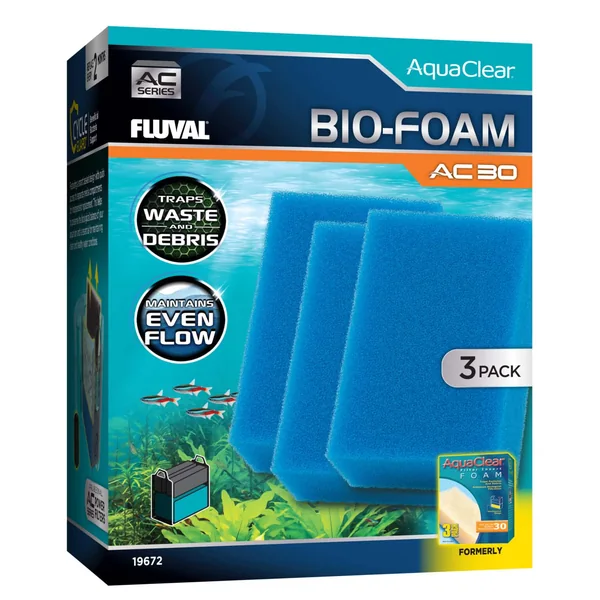 Fluval AC30 Pack Ahorro Bio-Esponja Azul 3pc