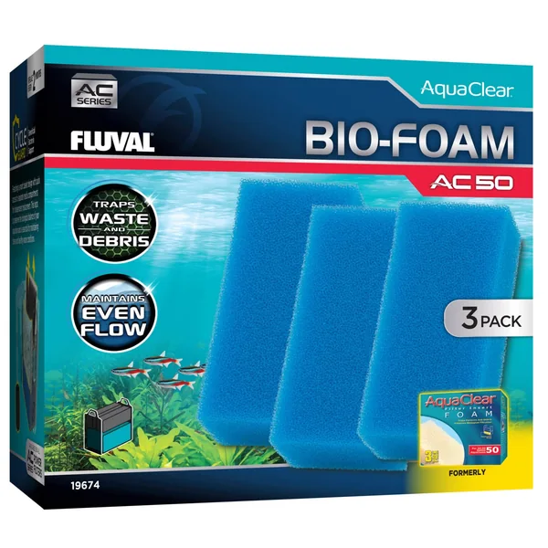 Fluval AC50 Pack Ahorro Bio-Esponja Azul 3pc
