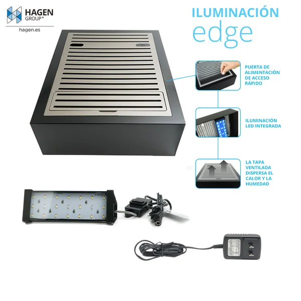 FLUVAL EDGE 2.0 Tapa+Ilu 23 L Blanco