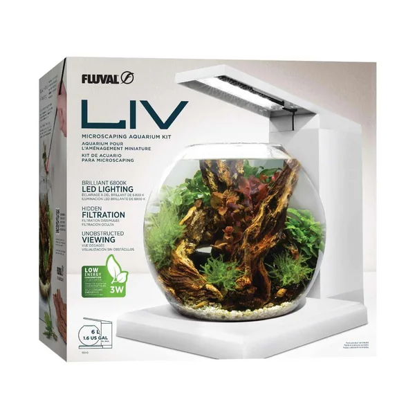 Fluval LIV Microscaping Aquario Kit, Blanco