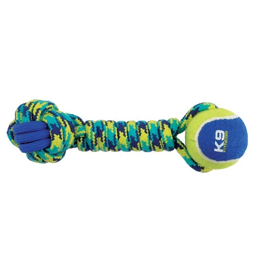 Juguetes con pelota de tenis y cuerda trenzada