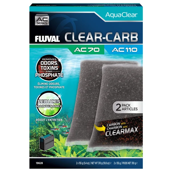 Material filtrante Clear-Carb para filtro AquaClear Fluval AC