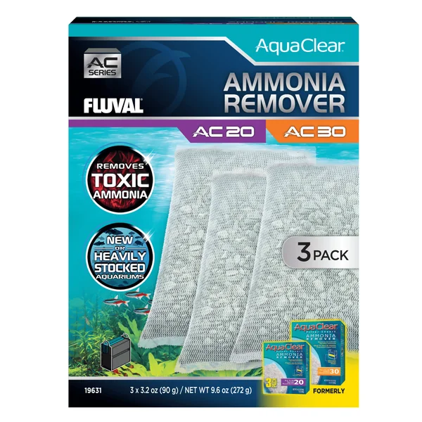 Pack ahorro eliminador de amoniaco para filtro AquaClear Fluval AC - Pack de 3
