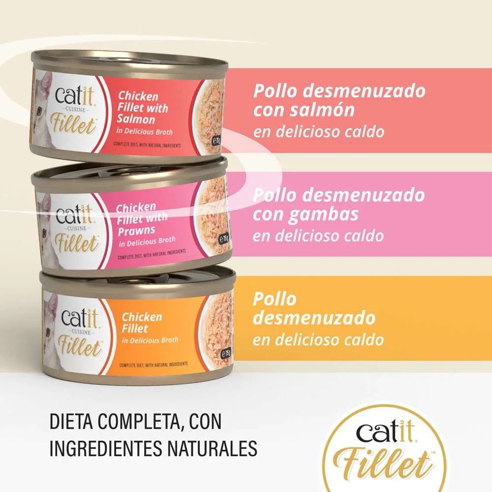 Pollo desmenuzado para gatos Catit Cuisine Fillet - Imagen 3